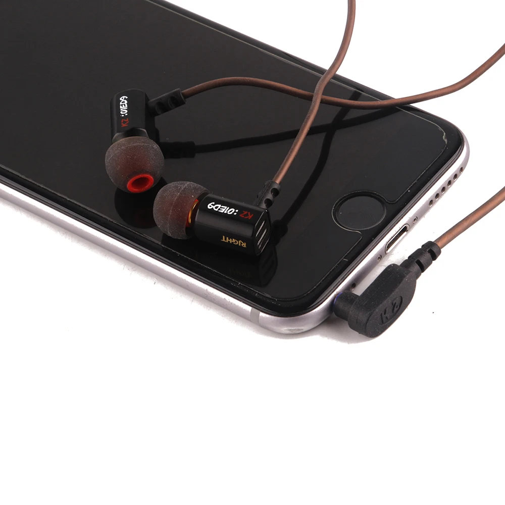 Оригинальные стереонаушники KZ ED9 HIFI наушники с супер басом в ухо музыкальные