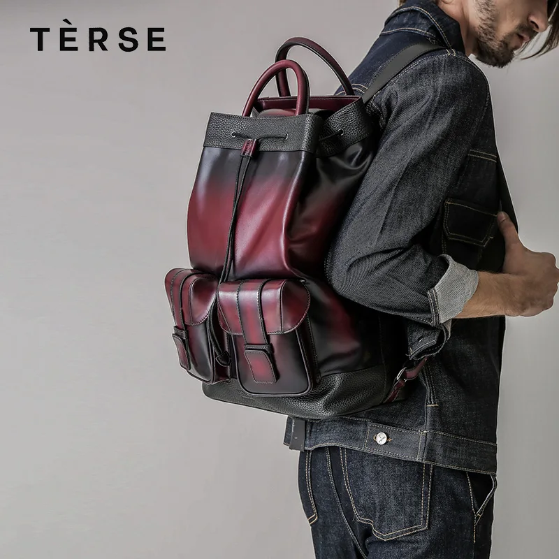 Мужской и женский рюкзак из натуральной кожи в винтажном стиле|genuine leather backpack|fashion