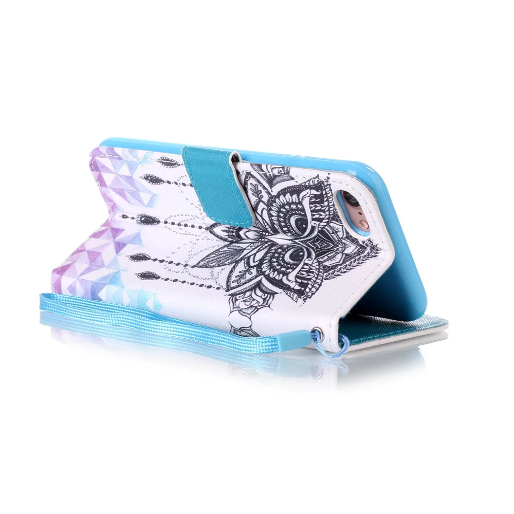 С рисунком Совы Windbell кожа флип Стенд держатель кошелек + ремешок чехол для Apple iPhone