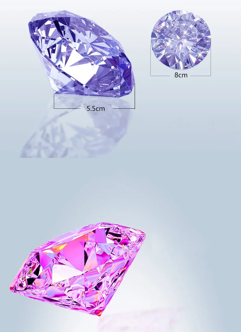Огромное 80 мм Хрустальное стекло бриллиант пресс папье кварцевые поделки Декор