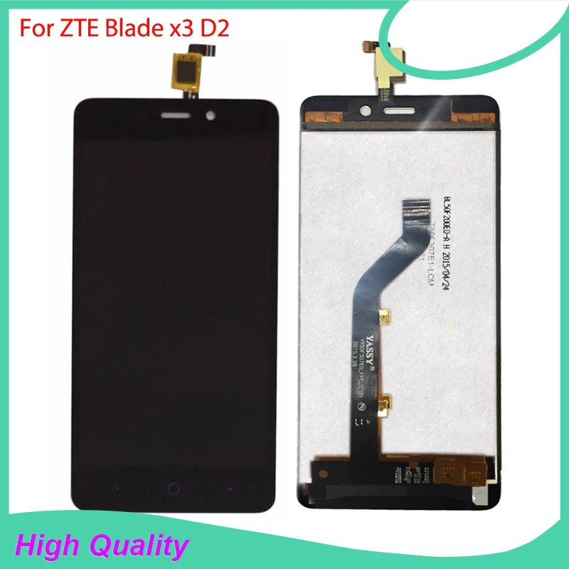 Черный/белый ЖК дисплей для ZTE Blade X3 D2 T620 A452 с кодирующий преобразователь