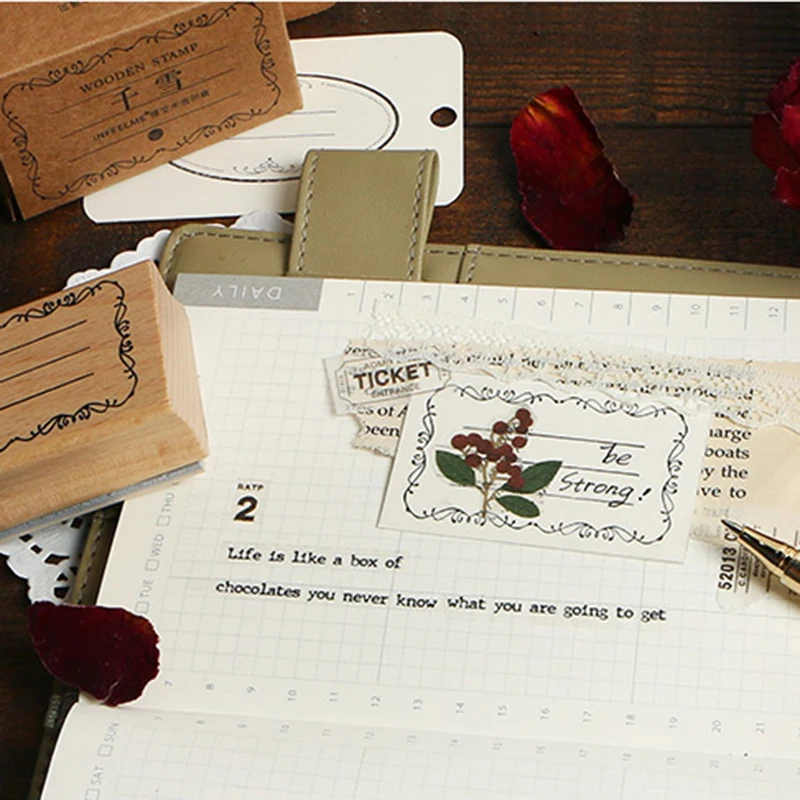 Винтажные этикетки серии украшения Штампы деревянные и резиновые штампы для