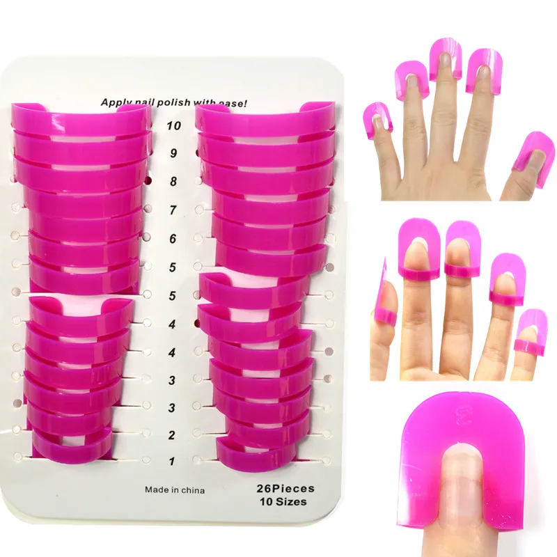 26 шт./упак. Профессиональный Розовый французский наклейки для маникюра советы