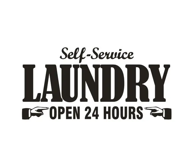 Виниловая наклейка на стену в Стиле Магазина белья 24 часа самостоятельное