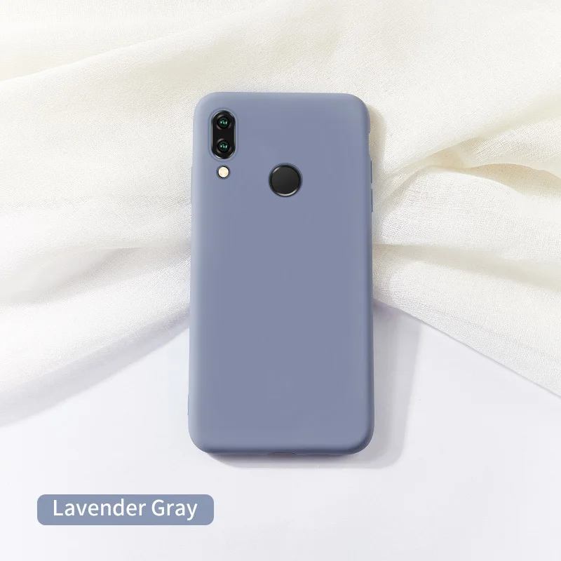 Lavender Gray Original Liquid Silicone Case For Huawei P30 Lite Cover Plain Clear Bumper For Huawei P20 Pro P30 Pro Mate 20 Lite Coque Capa - Цвет: Lavender Gray