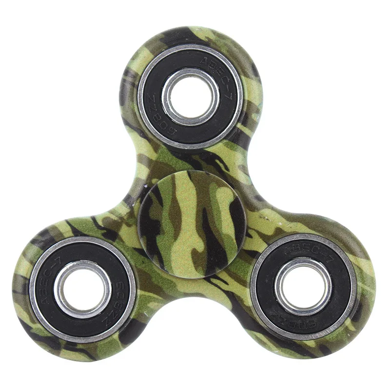Камуфляжный ручной Спиннер EDC Tri Spinner игрушки фиджеты из металла красный для