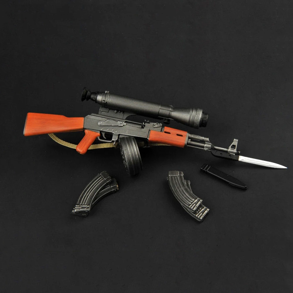 Игрушка в масштабе 1:6 модель пластикового пистолета ZY2007 1/6 оружия AK47 Игрушечная с