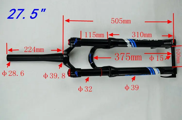 Велосипедная вилка PASAK 27 5 &quot26&quot 5er 15QR QR15 * 100 мм велосипедная подвеска MTB воздушная