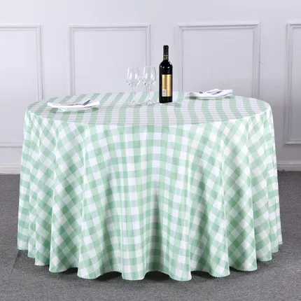 Light Green 1 шт. красный/зеленый/синий/кофе многоцветный полиэстер хлопок Ресторан обеденный стол ткань круглый домашний декор пасторальный плед наппе - Цвет: Light Green