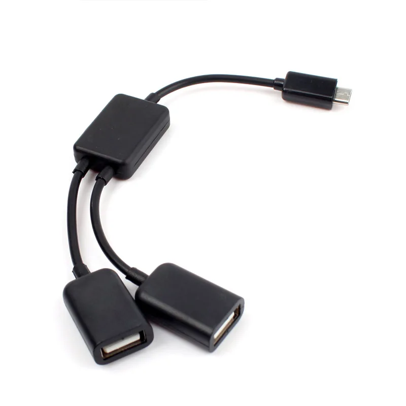 2 шт. двухпортовый концентратор Micro USB хост OTG адаптер кабель для Galaxy S5 S4 S3 и таблица