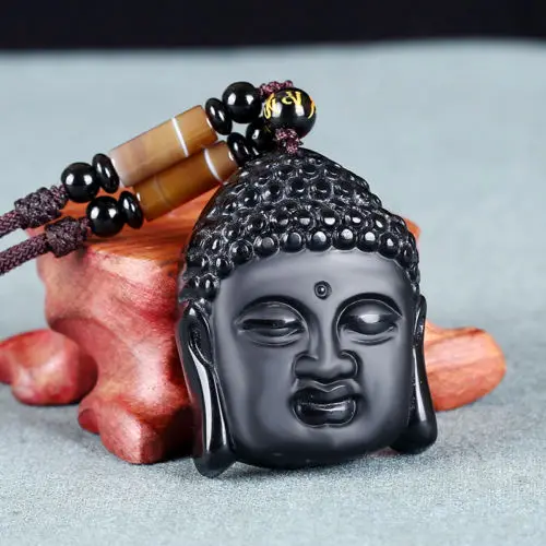 1 шт. натуральный черный Обсидиан Резной Будда/Волк/дракон счастливый амулет