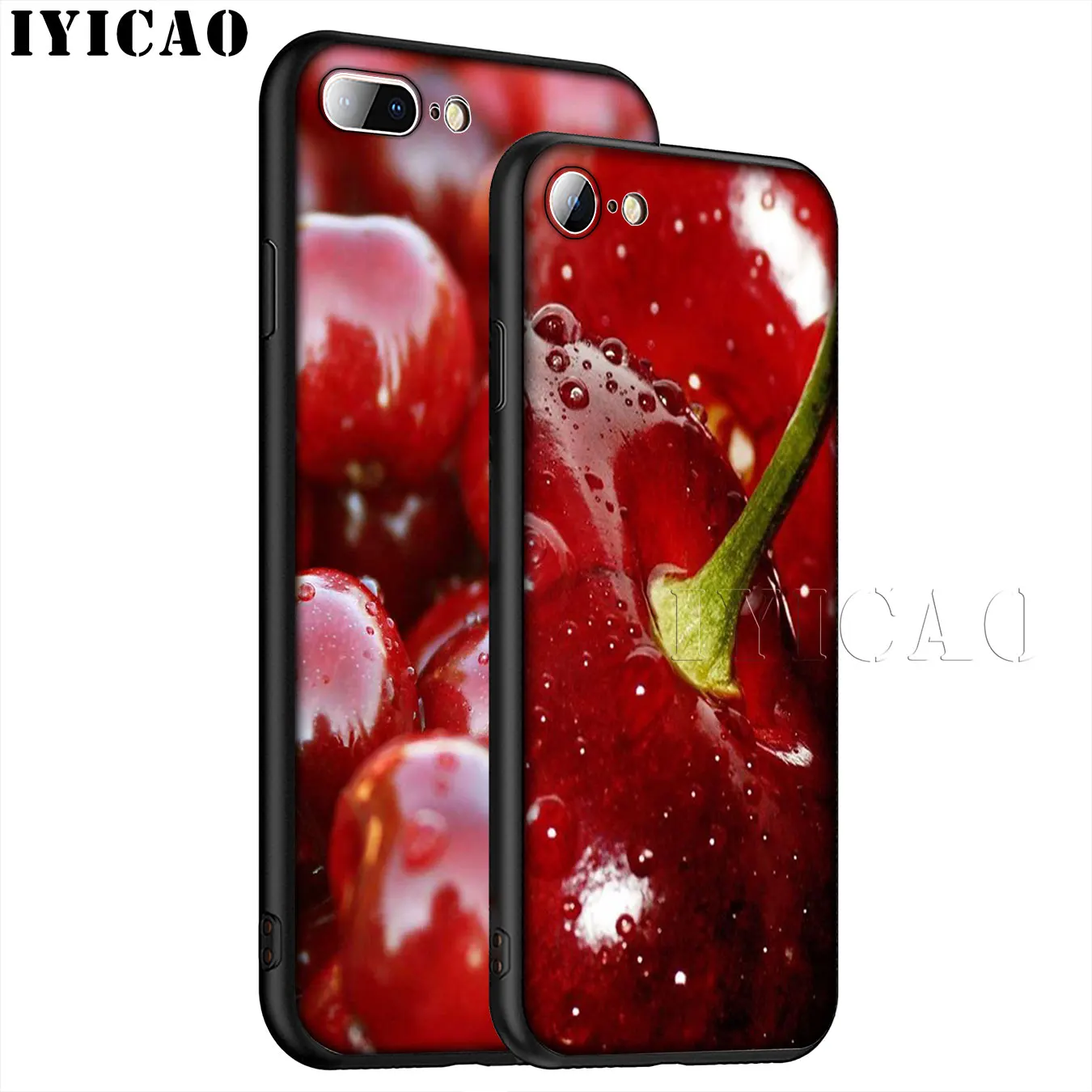 IYICAO Вишневый летний Мягкий силиконовый чехол для телефона iPhone XR X XS 11 Pro Max 6 6S 7 8 Plus 5