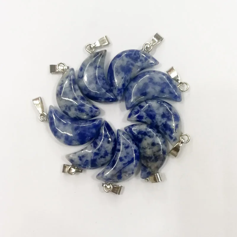 Модные подвески sodalite из натурального камня с Луной для изготовления ювелирных