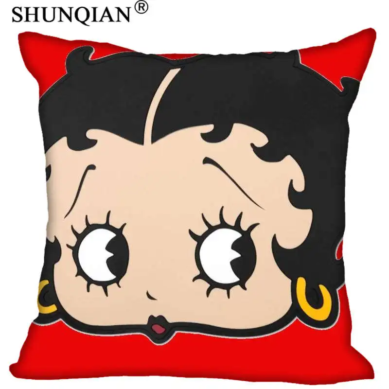 Высококачественная наволочка Betty Boop, квадратная Наволочка на молнии, заказной подарок 35x35 см 40x40 см - Цвет: Pillowcase