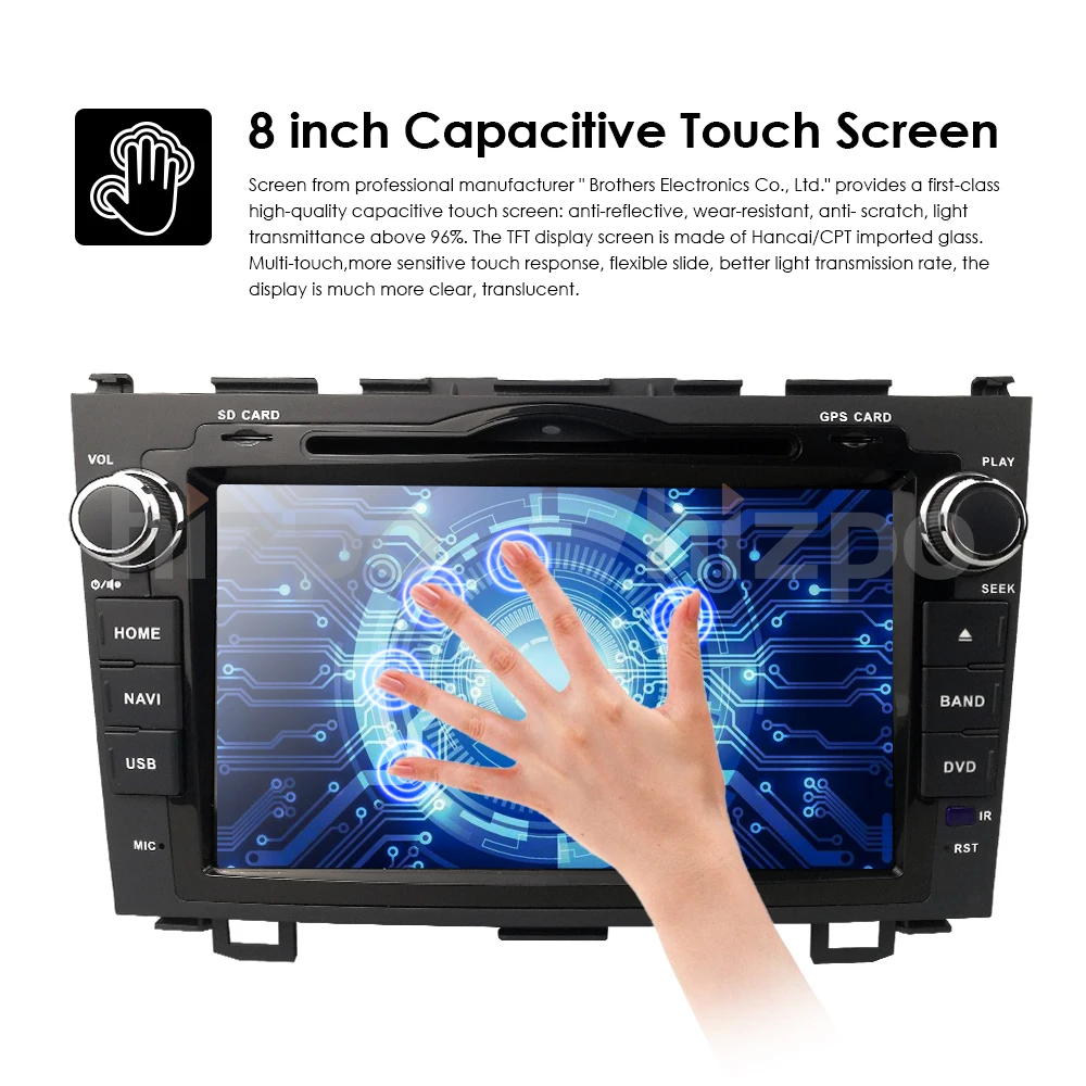 Подходит для HONDA CRV 2008 2009 2010 2011 gps Navi " автомобильный стерео dvd-плеер радио карта Автомобильный мультимедийный плеер монитор Autoaudio CAM DAB BT