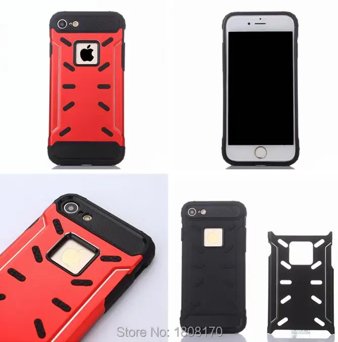 Bling Hybrid Armor TPU сплав PC чехол для Samsung Galaxy S8 Plus Iphone 7 6 6S I6 2 в 1 противоударный телефона