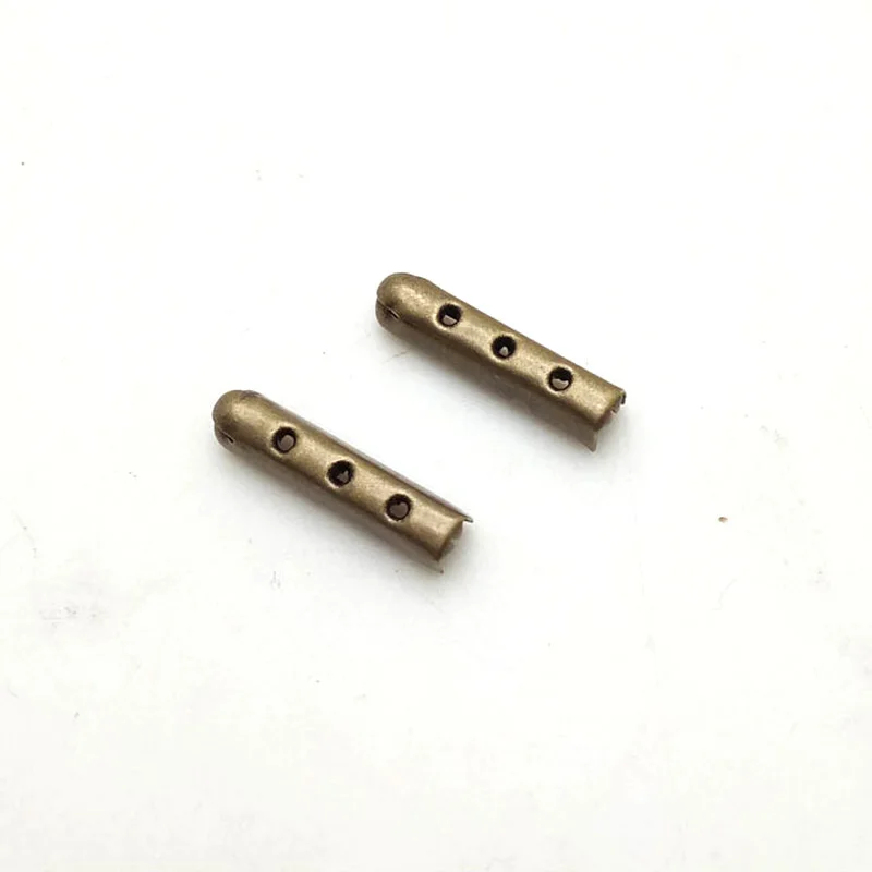 50 шт. 3.5X17mm 3 отверстия металлические шнурки пули Советы DIY Ботинки со шнурками