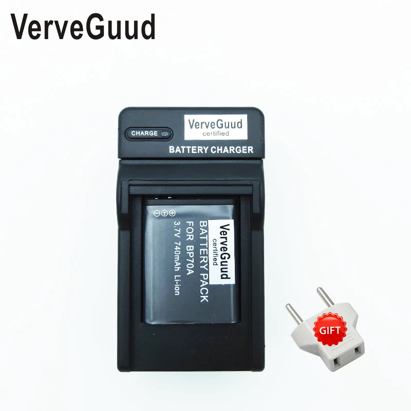 VerveGuud зарядное устройство для samsung BP70A BP 70A PL80 PL90 SL50 SL600 SL605 SL630 PL120 PL170 PL20 PL200 ES74 ES75 ES80