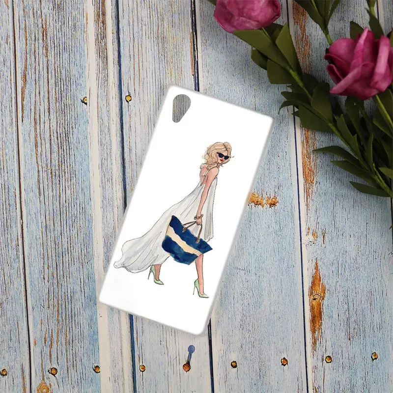 Модный прозрачный чехол A girl с изображением пляжа для Sony Xperia Z3 Z5 Premium M4 Aqua M5 X XA XA1 C4 C5