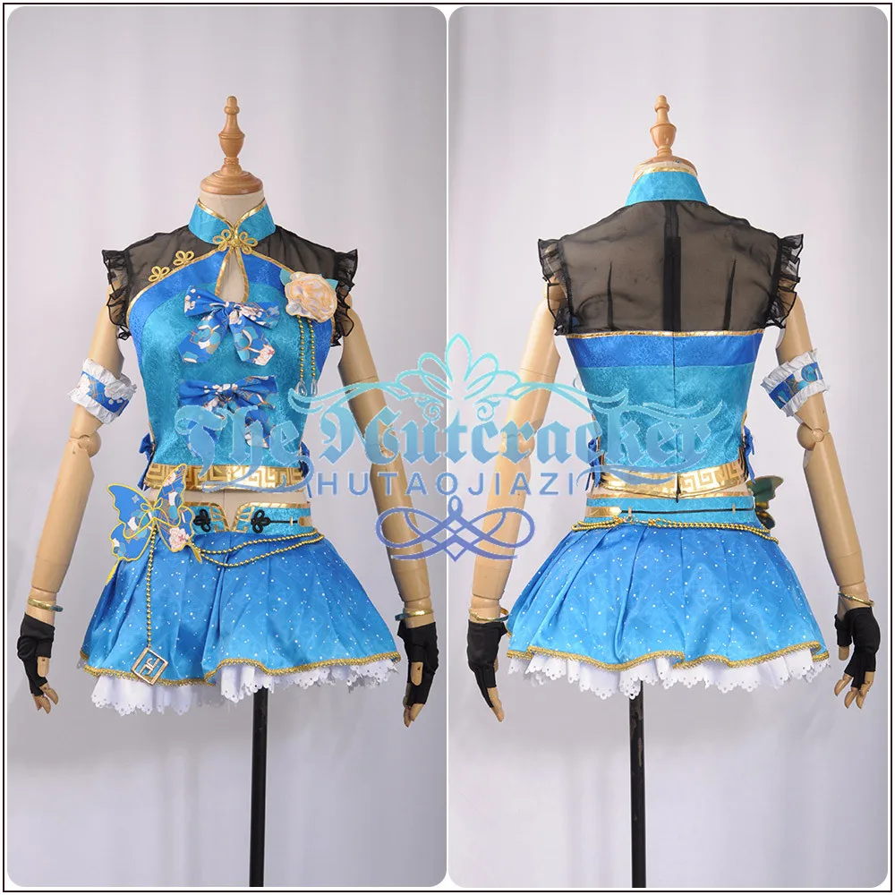 Милый! Солнечный свет! Aqours Cheongsam Косплей Mijyuku Mijuku Watanabe Костюм заколка для волос