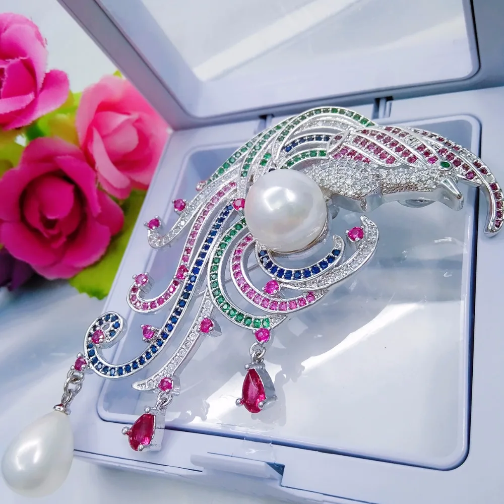 Luxury Bird Brooches For Women 2017 Fashion Colorful Crystal Stone Brooch Scarf Lapel Pins Animal Jewelry for Chirstmas | Украшения и