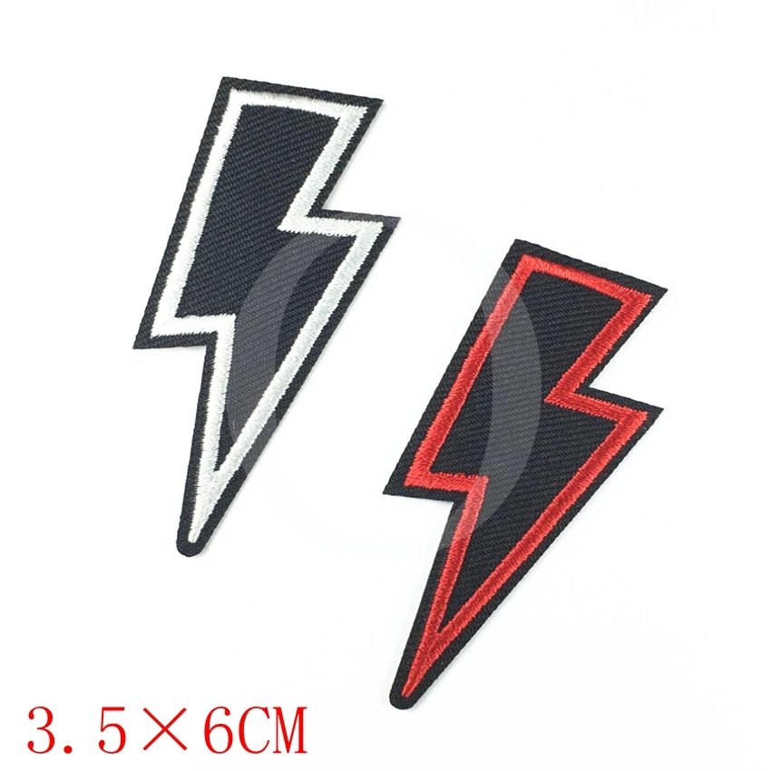 2 шт. молнии вышитые патч для одежды железа на шить аппликация Эмблема ткани DIY