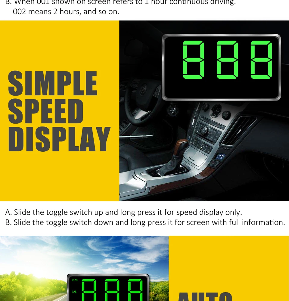 KINGNEED C80 Универсальный Автомобиль Мотоцикл велосипед цифровой gps hud Дисплей Спидометр с сигналом превышения скорости сигнализация высота время вождения