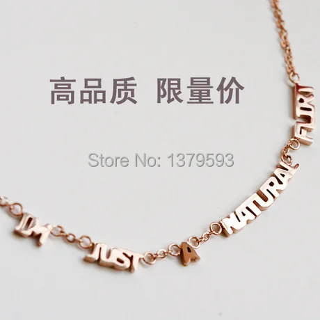 Clavicle chain letter ! Servant of Two Masters same paragraph Jiang Gu Jingjing Sparse Korea rose gold necklace female fine acce | Украшения