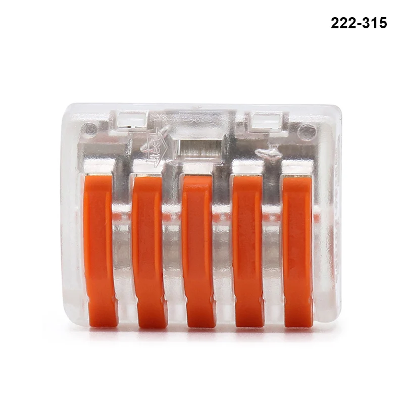 222-315 50-100 шт./лот быстрый разъем прочный PCT 222-(412A-415A) 223-(313-315) 222-(412D-413D) Универсальный Компактный проводной разъем - Цвет: 222-315