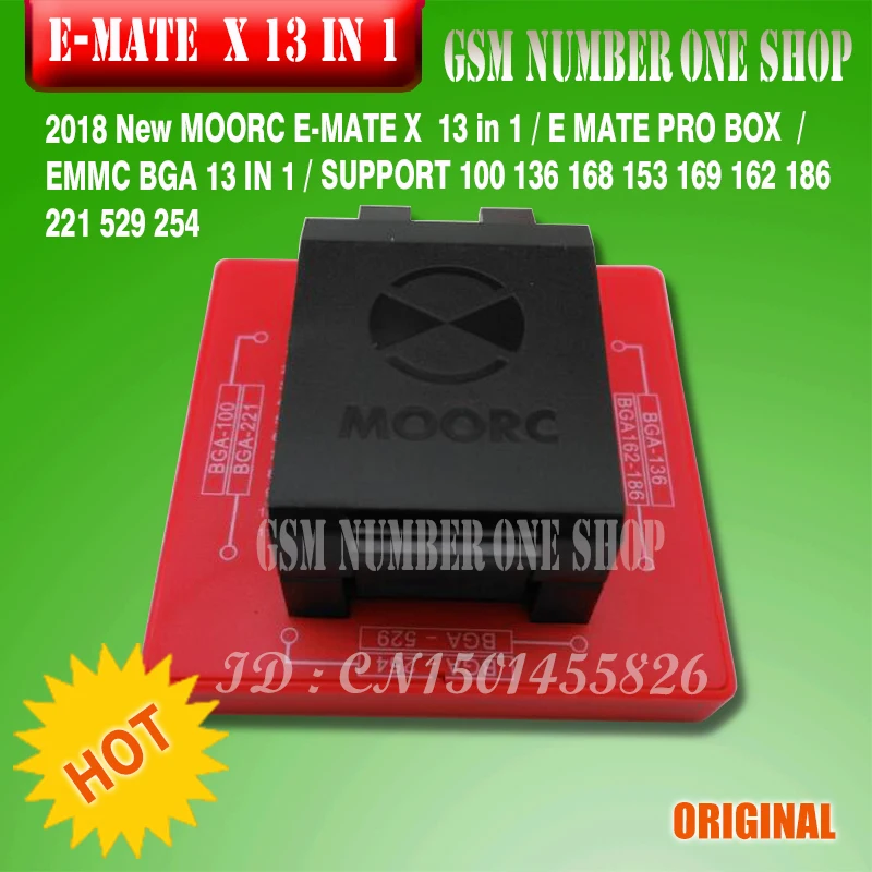 MOORC E-MATE X E маtе Pro коробка EMMC BGA 13 в 1 поддержка 100 136 168 153 169 162 186 221 529 254