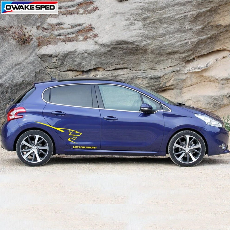 2 шт. наклейки для автомобильного спорта Peugeot 107 108 2008 308 5008 206 207 RCZ автомобильный