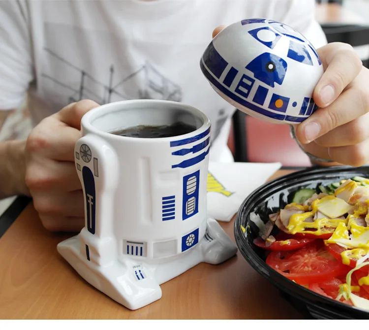 Фильм Звездные войны Робот R2-D2 мультфильм 3D Керамическая кофейная кружка Коллекция подарков на день рождения Прямая поставка