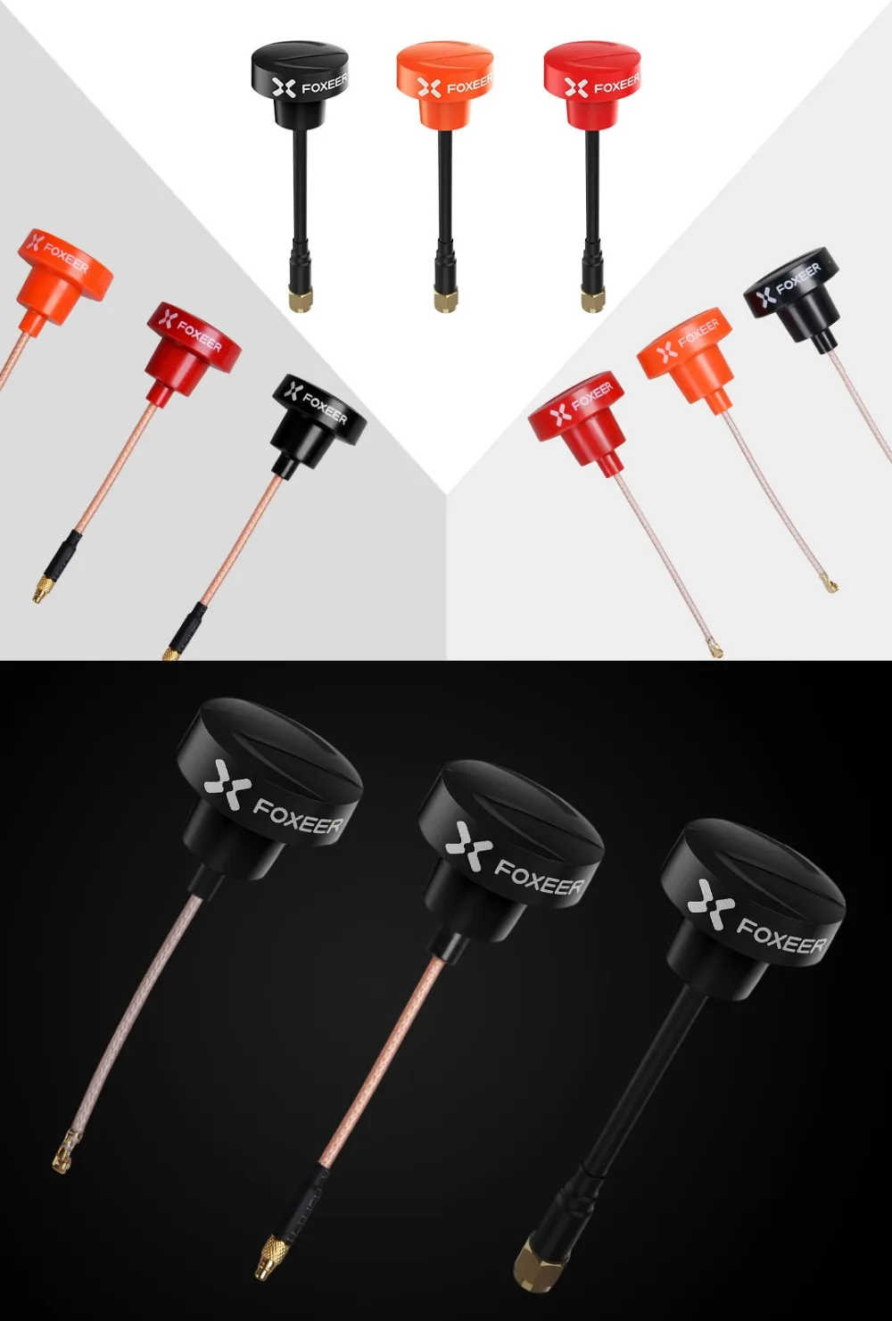 1 шт. или 2 шт. FOXEER Pagoda PRO 5,8G SMA/RP-SMA/UFL/MMCX антенна RHCP FPV для гоночного дрона радиоуправляемая модель совместима с ClearTX
