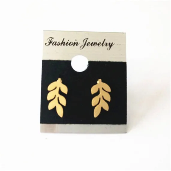 Великолепная сказка минималистский бижутерии мило Листья Стад Серьги Для женщин