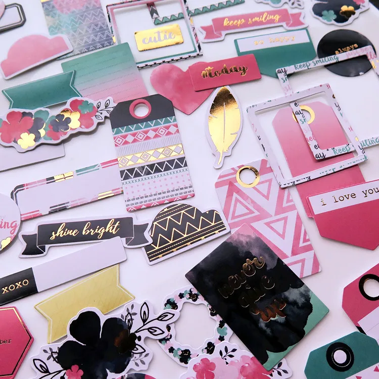 YPP CRAFT 70pc никогда не сдается кардшток высечки для скрапбукинга счастливого