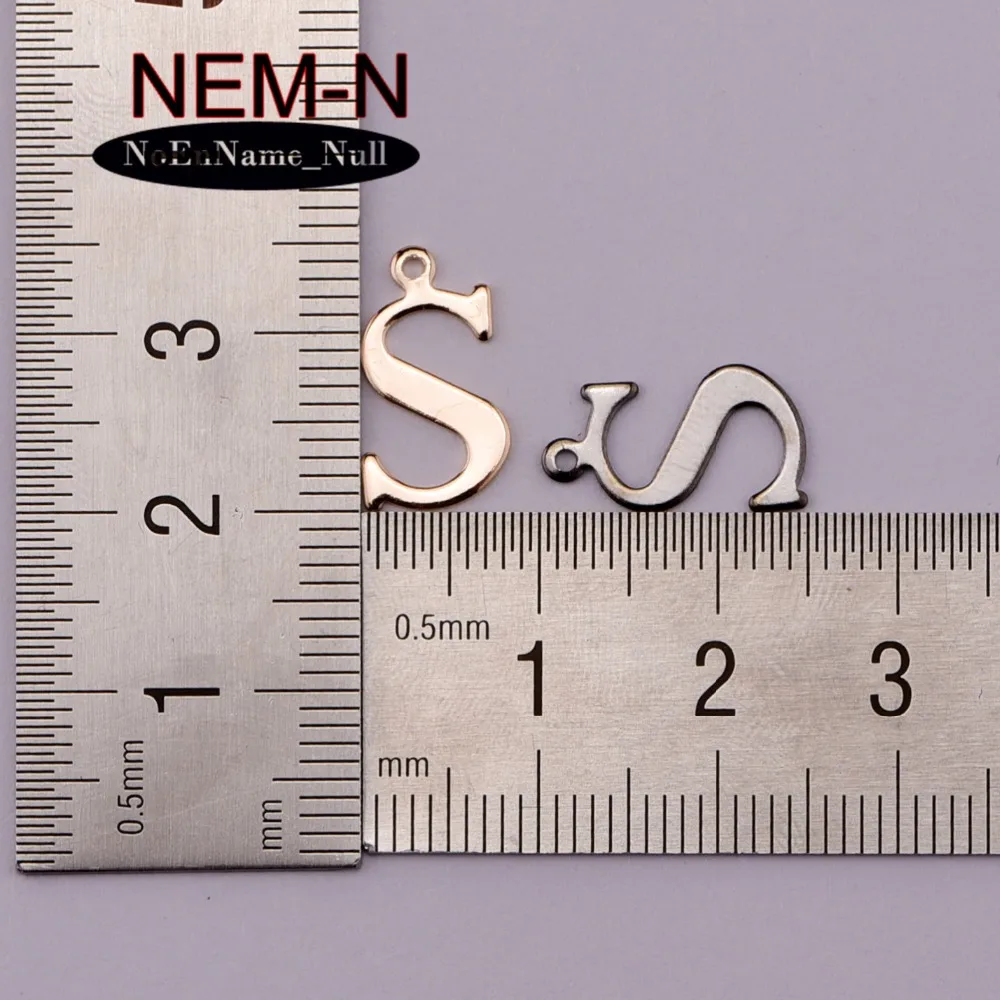 NEM N 20 шт./лот модные буквы амулеты алфавита S кулон слово композиция