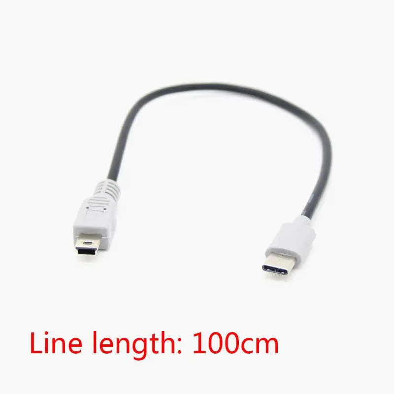 OOTDTY 1 M USB Type C 3 штекер на Mini 5 Pin B конвертер OTG адаптер кабель передачи данных для
