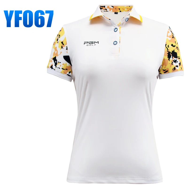 PGM Golf Polo T-shirt Women Camouflage Elasticity Brand Breathable Anti Sweat Women's Sport Clothes Free Shipping | Спорт и