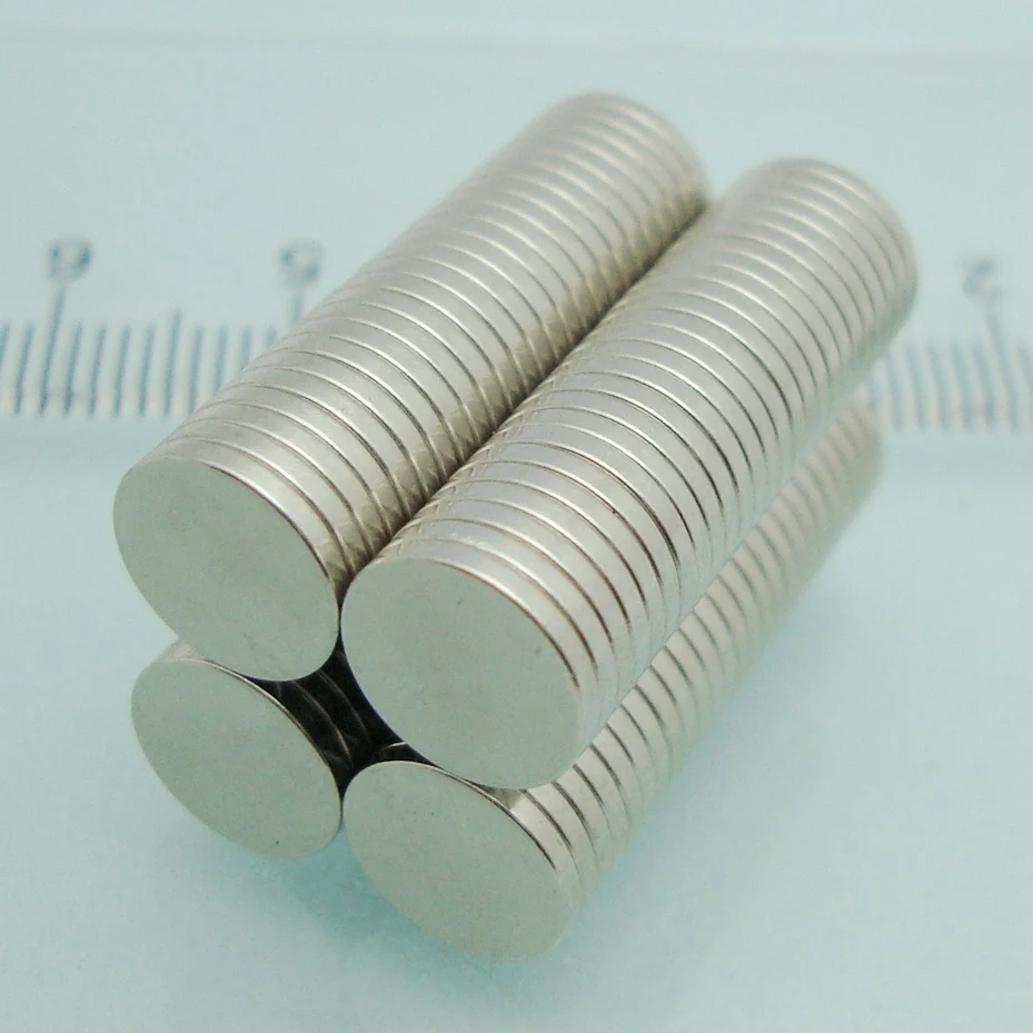100 шт. неодимовый магнит dia8x1mm N35 редкоземельный постоянный сильный объемный NdFeB магниты с никелированным покрытием, Нео Магнитный Диск
