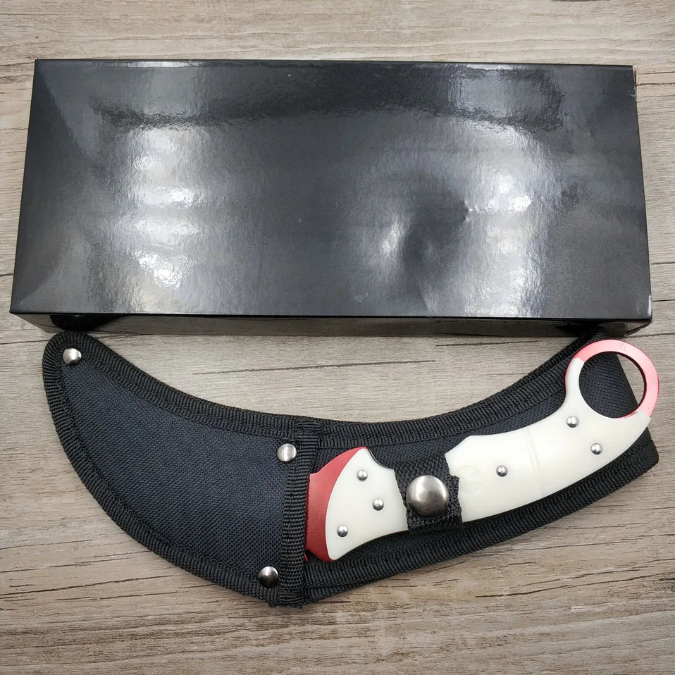 Прямая поставка 420C стальной karambit cs go тактический нож ABS Ручка счетчик удара нож-мачете охотничий нож для выживания с зажимом для ремня