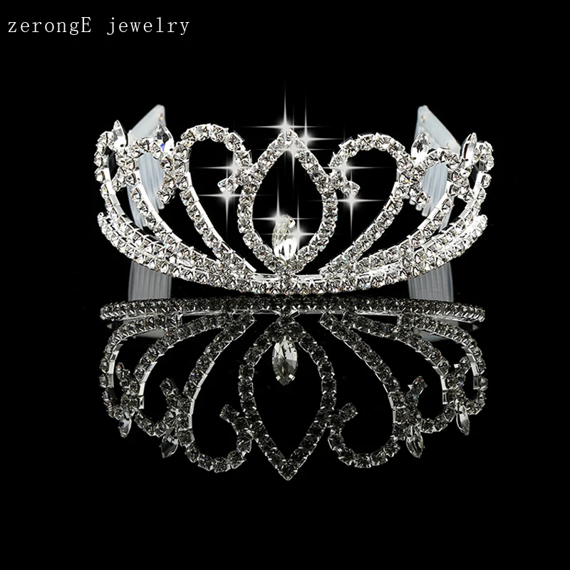 Бесплатная доставка роскошная хрустальная балетная Серебряная блестящая корона