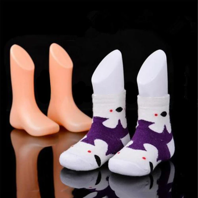 Модель стопы для обуви сандалии Цвет белый на каблуке манекен ног пластиковые