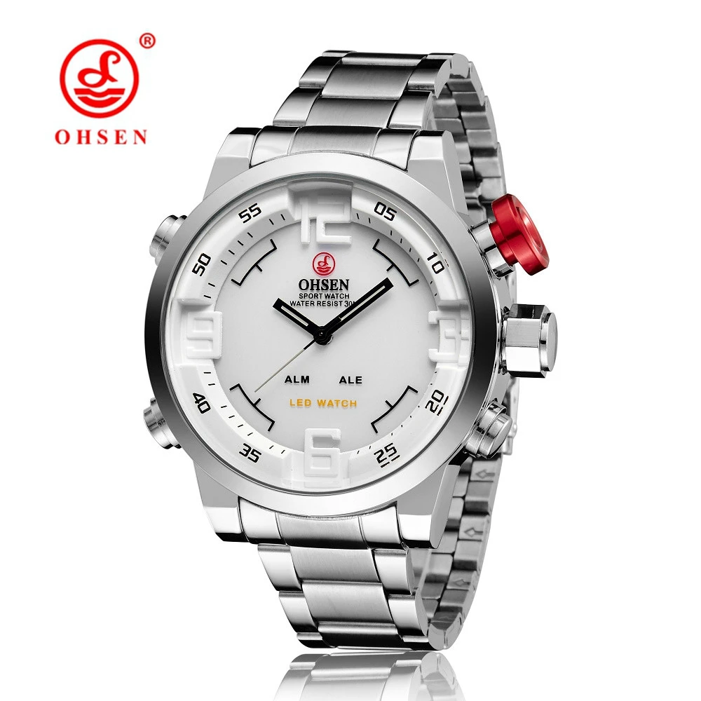 Мужские наручные часы Orologio Uomo OHSEN со светодиодной подсветкой датой днём цифровые