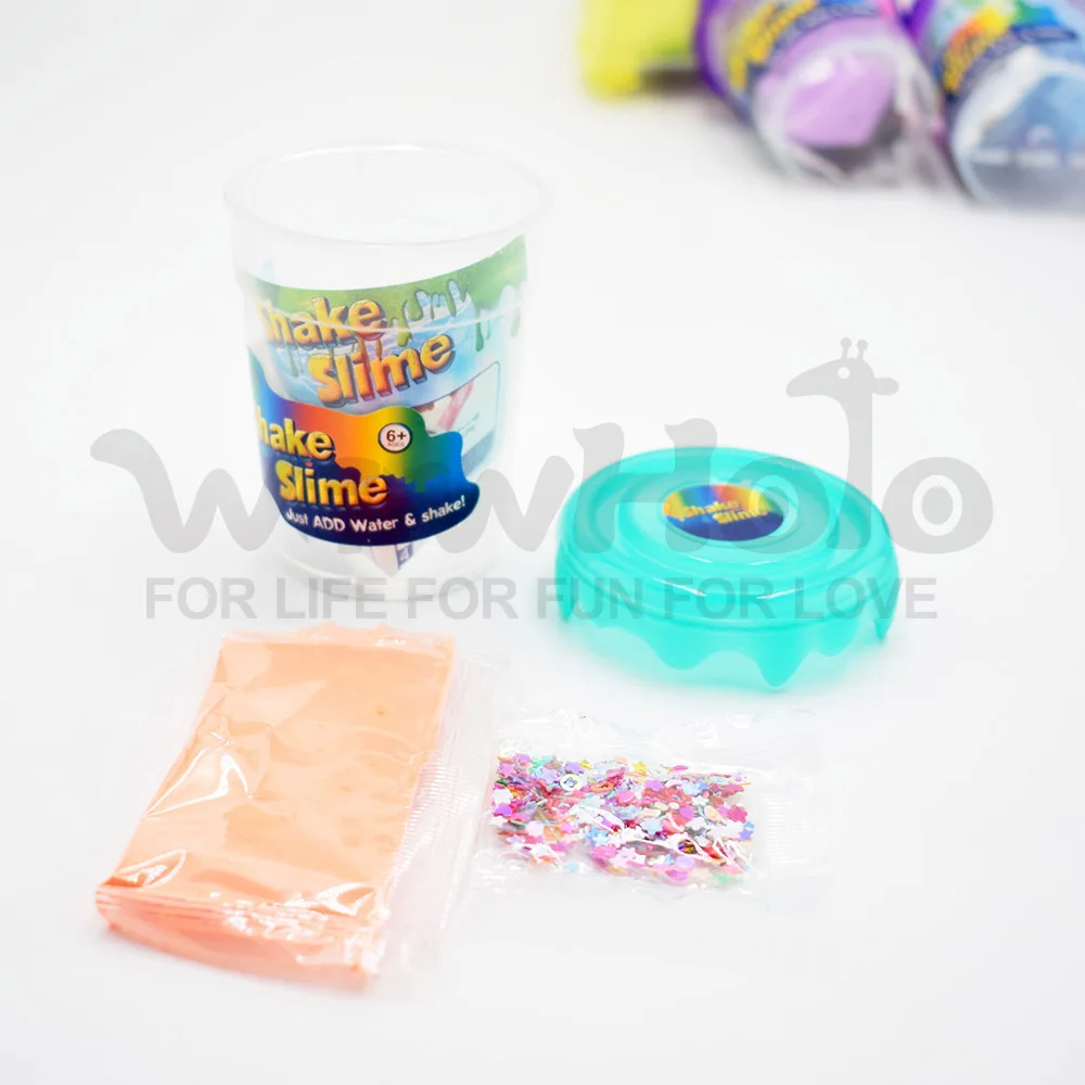 Shake slime 6 случайных цветов с конфетти оптовая продажа набор слизи игрушки шейкер