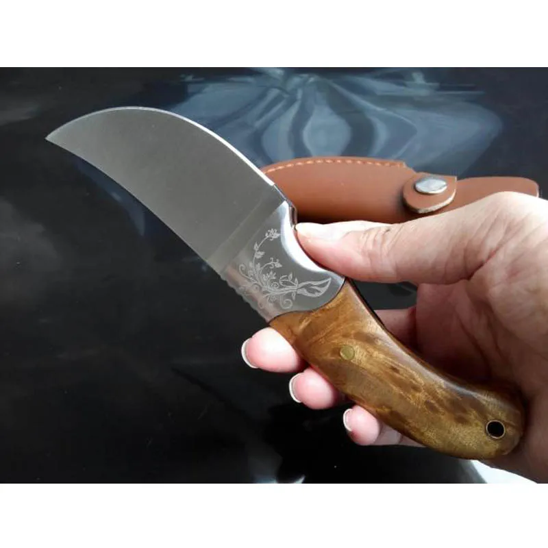 Высокого класса отдых охотничий нож Браунинг 440C + тень деревянной ручкой голова