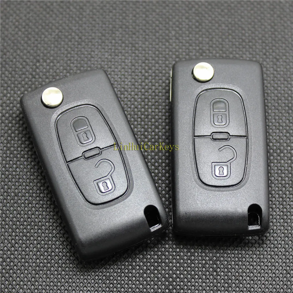 PINECONE для PEUGEOT 307 308 408 3008 складной ключ 2 кнопки необработанный пустой клинок HU83