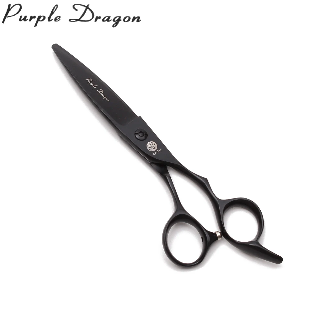 Z9122 6&quot 17cm JP 440C Purple Dragon Black Hairdressing Scissors Cutting Thinning Shears Willow Leaf Shape Hair | Красота и