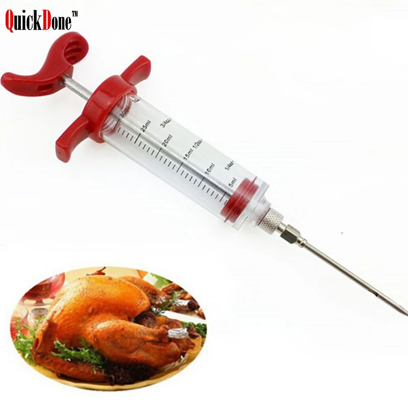 QuickDone маринад инжектор мясо шприц Нержавеющая сталь иглы курица свинина