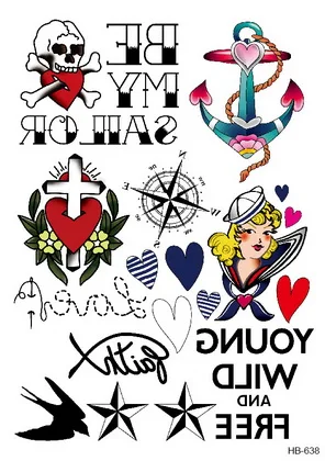 1 лист мульти-стиль 24 модели горячие трендовые Временные татуировки на руку боди-арт арабские слова геометрические татуировки наклейки черные татуировки горячая распродажа - Цвет: HB638