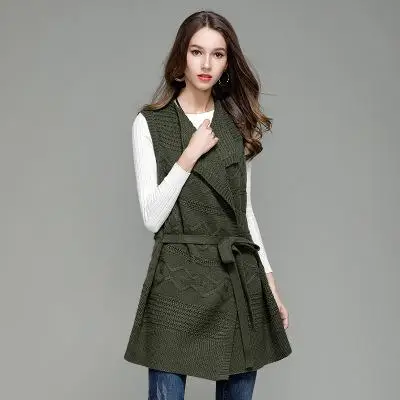 Army green Weyes& Kelfbow, длинный кардиган, женский свитер,, зимнее пальто, длинный вязаный жилет, женский джемпер, свободный, модный, для женщин - Цвет: Army green
